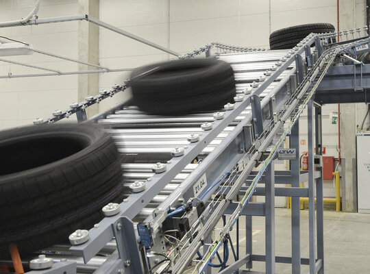 Förderanlage für Reifen Förderanlage für Reifen