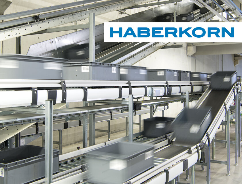 The container conveyor technology at Haberkorn